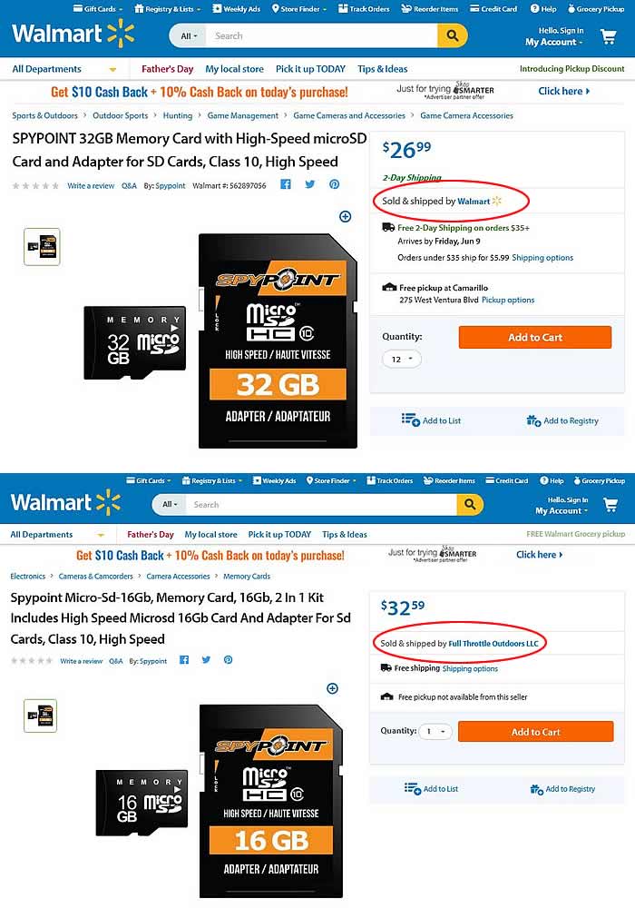 fake Walmart microSD
