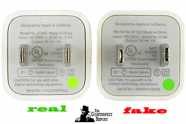 image - counterfeit Apple charger
