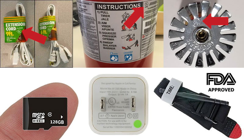 image - various certification marks