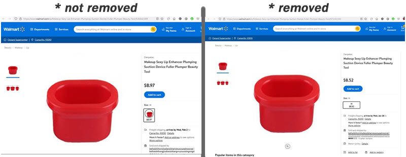 image - patent infringement - Walmart products