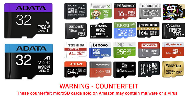 amazon counterfeit microSD